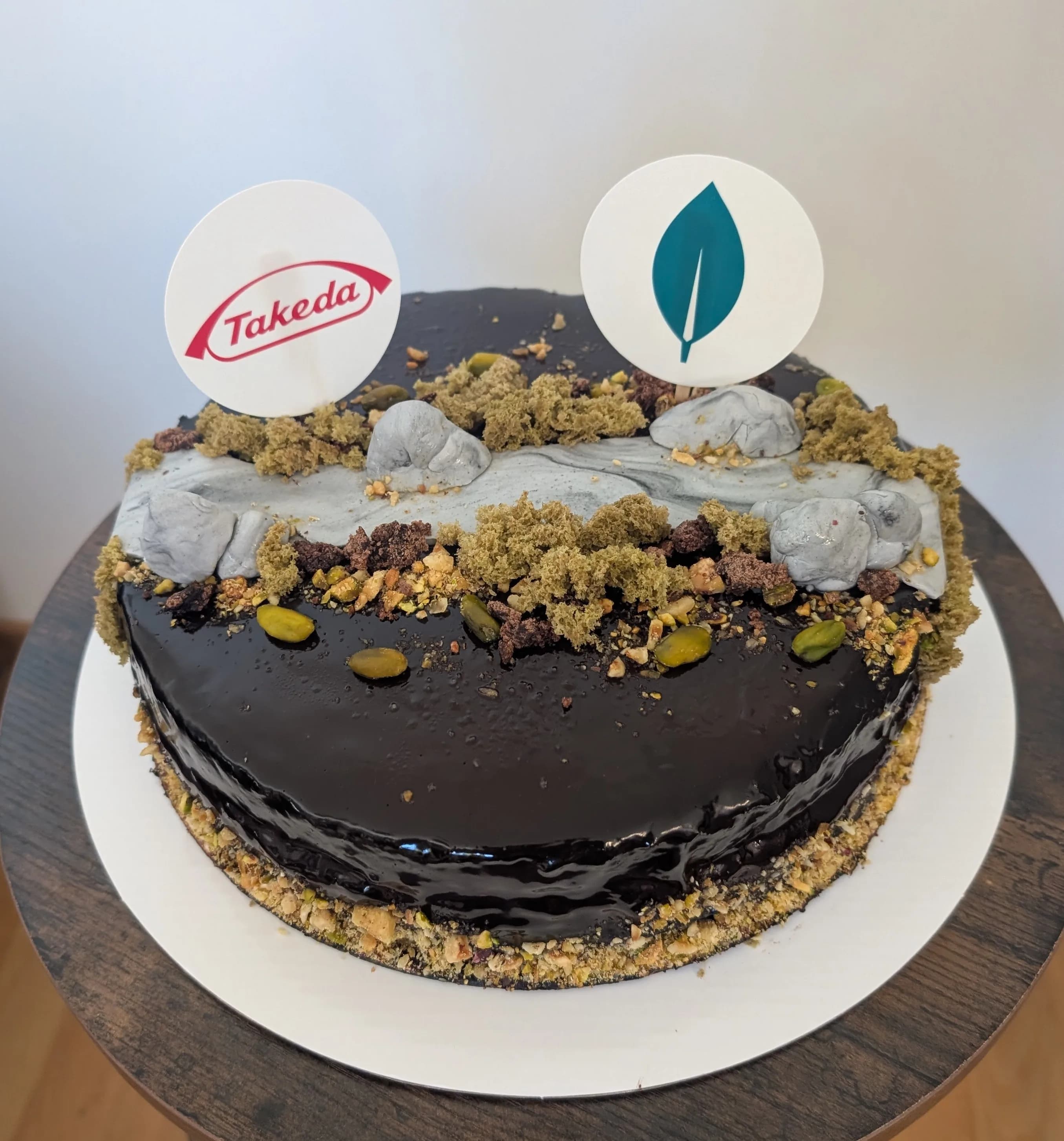 Custom Japanese garden cake with wafer paper decorations